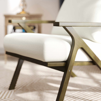 Fauteuil inclinable moderne en bois massif avec revêtement en tissu blanc pour salon