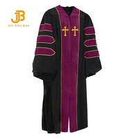 Jubah Gereja Tradisional dengan Desain Elegan untuk Ibadah, Jubah Paduan Suara Gereja yang Dapat Disesuaikan dengan Kain yang Tahan Lama