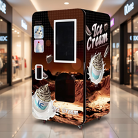 Machine à crème glacée molle automatique LE VENDING pour animaux de compagnie, adaptée aux chiens, multi-saveurs, 110V/220V, poudre de crème glacée universelle, eau