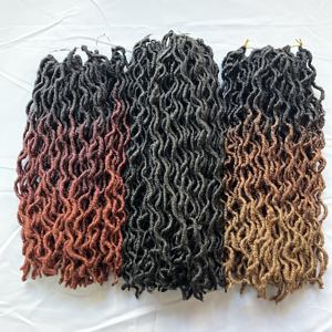 Cheveux à tresser Gypsy Locs pré-bouclés de 18 pouces, 100g, texture bouclée naturelle, cheveux à crocheter Gypsy Locs, directement de l'usine - Product Image 5