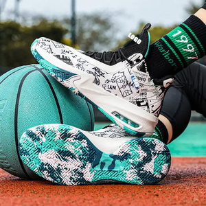 מעצב oem כרית כדורסל נעלי ספורט יצרן חתוך גבוהה סתיו מגוון מותאם אישית ללא שם מותג נעלי כדורסל - Product Image 4