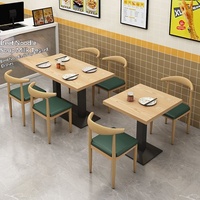 Ensemble table et chaises de restaurant commercial durable en PU pour les restaurants de restauration rapide, les bars à barbecue, les salons de thé et les boutiques de desserts