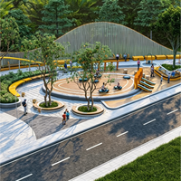Solution personnalisée de conception paysagère extérieure, services de planification et de conception paysagère pour villas, parcs et communautés