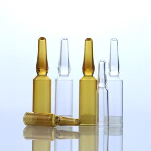 Einweg-Ampuletflasche 1,5 ml 2 ml 3 ml 5 ml bernsteinfarbe durchsichtige kosmetische Attar Ätherisches Öl flüssig medizinisch-pharmazeutisch-kunststoff-Ampule