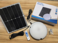 Lampes solaires LED pour maison, plafonnier solaire domestique 3 CCT 200W 300W 400W 500W avec télécommande et panneau solaire