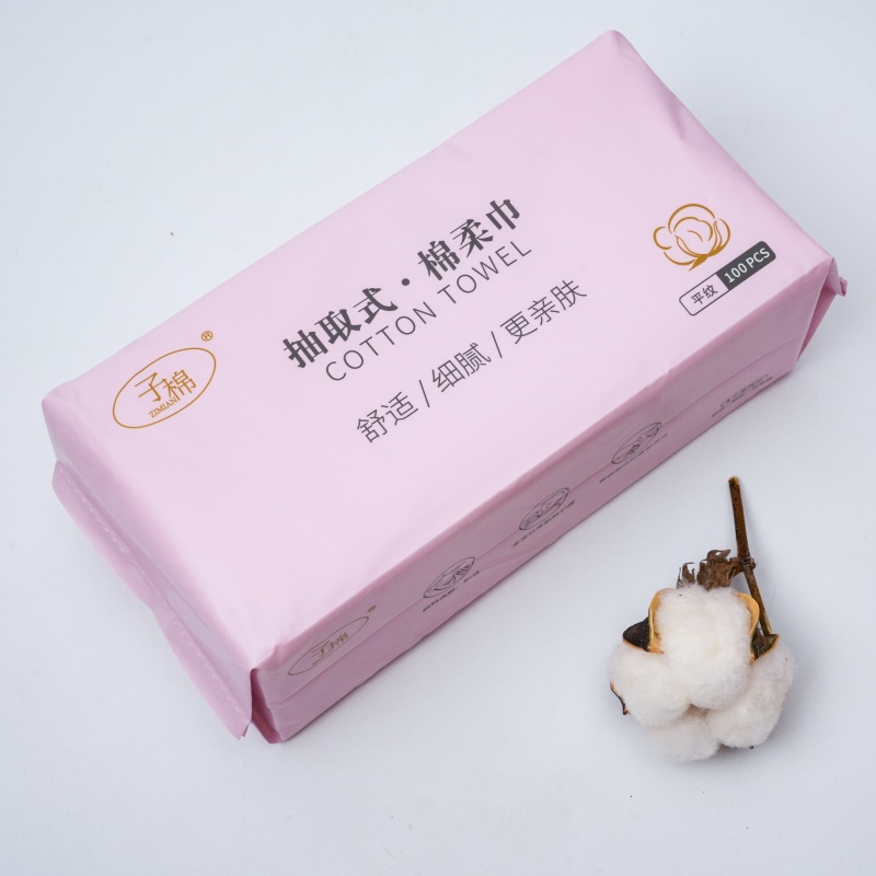 Soft Viscose Nonwoven Cotton Facial Tissue Ultra-Soft Disposable Wet Wipes for Sensitive Skin