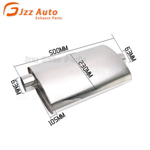 <span class=keywords><strong>Silencieux</strong></span> central de tuyau d'échappement de pièces d'auto acier inoxydable 2.5/3 pouces découpe <span class=keywords><strong>9</strong></span>*4 pouces <span class=keywords><strong>silencieux</strong></span> de résonateur d'échappement de corps ovale pour la voiture - Product Image 3