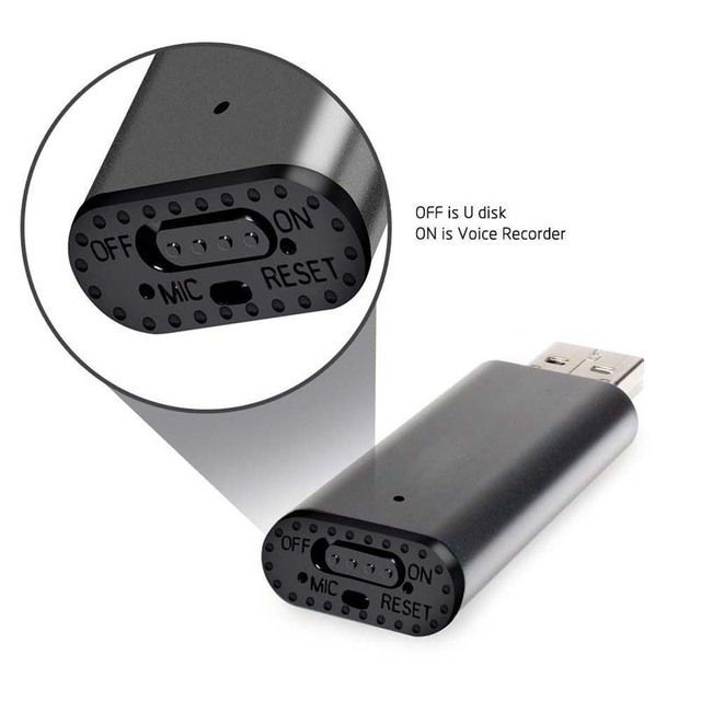 USB Recording Device Noise Reduction Digital Voice Recorder Flash Drive Activated Recorder Without Screen