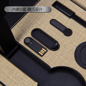 แท่นวางโทรศัพท์ในรถยนต์แบบติดที่วางแขนพร้อมที่ชาร์จไร้สายแม่เหล็กและที่ใส่สมุดโน้ต ดีไซน์ทันสมัยสไตล์ธุรกิจ X5 Stand Power Bank - Product Image 1