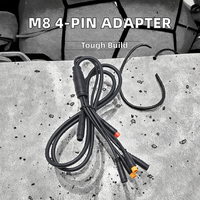 Adaptateur multi-prises M8 2-7 haute stabilité, étanche IP67, 10A, avec connecteur mâle 4 broches pour PCB, véhicules électriques et applications aériennes, contact en cuivre