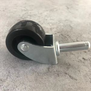 WBD-ruedas giratorias pequeñas de <span class=keywords><strong>2</strong></span> pulgadas para muebles, estante de almacenamiento de PP, de plástico duro, con eje de rosca, color negro - Product Image 4