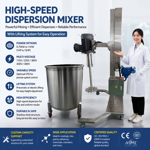 Dispersión de dispersión de emulsión de 50-100L Elevación hidráulica Dispersor de alta velocidad Máquina mezcladora de pintura Mezclador DE ALTO cizallamiento - Product Image 3