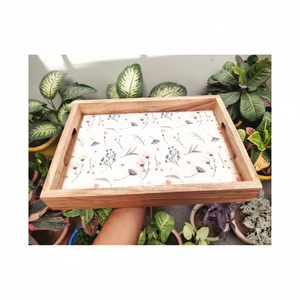 ถาดเสิร์ฟอาหารพิมพ์ลายเคลือบพร้อมที่จับสำหรับเครื่องครัวร้านอาหาร - Product Image 1
