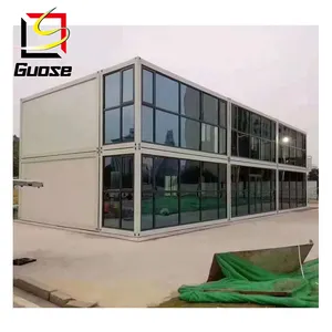 Dễ dàng lắp ráp kết cấu thép 20ft 40ft Philippines Glass container đúc sẵn tòa nhà văn phòng prefab nhà