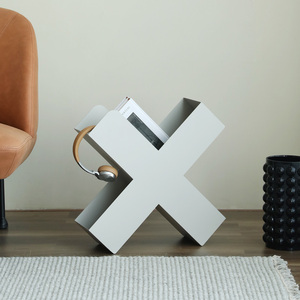 Bán Buôn Tầng Miễn Phí Thường Vụ X Shape Kim Loại Tạp Chí Giá Mail Chủ Tài Liệu Tập Tin Chủ Với Da - Product Image 4