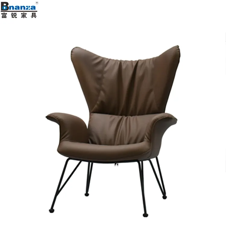 Bonanza upholstery modern fixed 4 legs coating KD legs classic french armchair for office