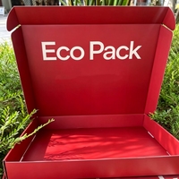 Boîte d'avion personnalisée en carton ondulé, écologique, bordeaux, haut de gamme, imperméable et réutilisable pour le shopping