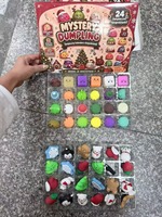 Calendrier de l'Avent Boîte Mystère de Noël, Boîte Mystère Baozi, Jouet Anti-Stress à Presser, Coffret Cadeau 24 Pièces
