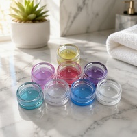 Pot cosmétique vide en plastique PS 2g 3g 5g avec couvercle à vis 28mm, pots d'échantillons transparents, vente en gros, pour crème et voyage