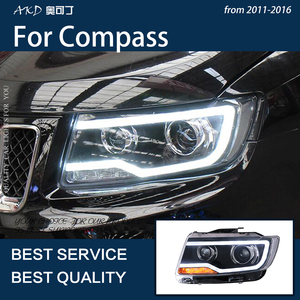 Luces de Coche para <span class=keywords><strong>Compass</strong></span> 2011-2016 Grand Cherokee, Faros LED DRL, Luz de Señal de Giro Dinámica, Diseño de Ojos de Ángel, Ensamblaje de Actualización - Product Image 6