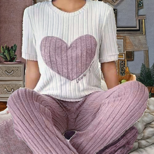 Conjuntos de Pijamas Sexys de Verano y Otoño para Mujer al por Mayor, 100% Poliéster Satinado, Cómodos, Suaves al Contacto con la Piel, Manga Corta, Elásticos en la Parte Delantera - Product Image 2