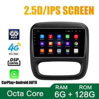 Autoradio pour Renault Trafic 2015 2Din Android Octa Core Stéréo de Voiture Lecteur DVD GPS Navigation Multimédia Android Auto Carplay