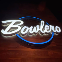 Enseigne LED personnalisée résistante aux intempéries, logo lumineux, lettres lumineuses pour entreprise, enseigne LED avec logo, décoration murale