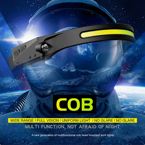USB Rechargeable COB LED Headlamp, Motion <b>Sensor</b>, Silicone Portable, High Brightness, for <b>Night</b> Running, Camping, Fishing - Product Image 2