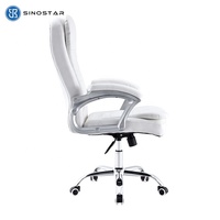 Chaise de bureau confortable à dossier haut en cuir avec design ergonomique pour utilisation en atelier Style exécutif contemporain