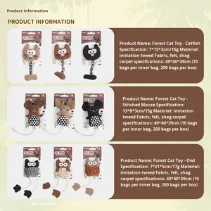 Jouet pour chat en tissu imitation blé avec herbe à chat pour chatons - Bâton à mâcher et à grincer pour l'auto-entretenissement et le soulagement de l'ennui, idéal pour les chatons qui font leurs dents - Product Image 5