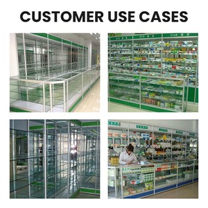 Présentoirs de <span class=keywords><strong>pharmacie</strong></span> et de magasin médical, étagères en fer et verre, éclairage LED, portables, pour centres commerciaux et présentoirs de vente au détail - Product Image 6