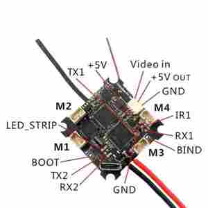 Happymodel Mobula6 <span class=keywords><strong>crazybee</strong></span> <span class=keywords><strong>F4</strong></span> Lite 1S ตัวควบคุมการบิน AIO ESC 25mW vtx frsky D8ที่เข้ากันได้ RC FPV - Product Image 4