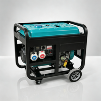 Groupe électrogène diesel refroidi par air de 10 kW, générateur électrique portable avec panneau de commande pour l'alimentation d'urgence et sur chantier