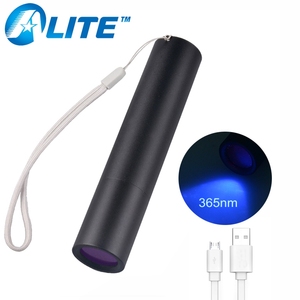 Alite USB Có Thể Sạc Lại Ánh Sáng Đen 3 Watt 365nm Đèn Pin Cực Tím LED Với Ống Kính Lọc Màu Đen - Product Image 2