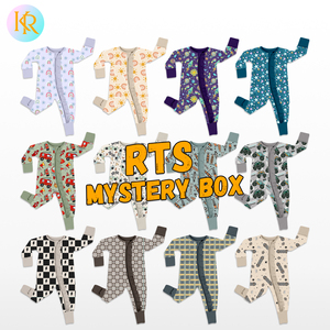 Pigiama in bambù super morbido con cerniera Kerui, tutine per neonati in blind box, <span class=keywords><strong>abbigliamento</strong></span> personalizzato per bambine e neonati - Product Image 1