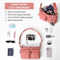 Sac à bandoulière élégant en nylon léger pour femmes, idéal pour le bureau, le shopping, le sport, extensible, personnalisable avec logo OEM