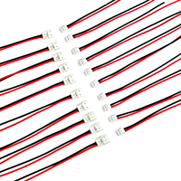 كابل توصيل بطارية عالي الجودة 2P، سلك أحمر وأسود، لتوصيل أضواء LED لنماذج RC، طابعات ثلاثية الأبعاد، محركات تيار مستمر صغيرة، ومشاريع DIY.
