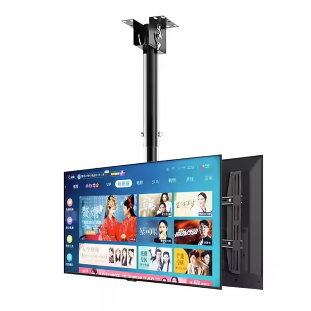 High Quality LCD Digital Signage 43 Inch JDY Wall Mount High Adjustable Dual Screen Ceiling TV Bracket