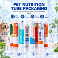 Tube ergonomique en aluminium-plastique à extrusion facile avec bouchon à vis, conception confortable pour l'alimentation quotidienne des animaux de compagnie