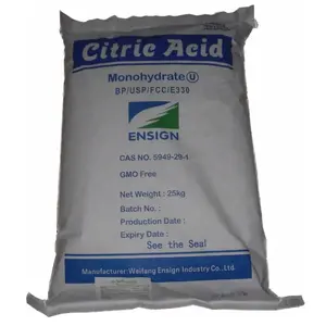 Acido citrico 25Kg prezzo 99.5% acido citrico anidro a 3 100 di rete biologico per alimenti E330 monoidrato acido citrico