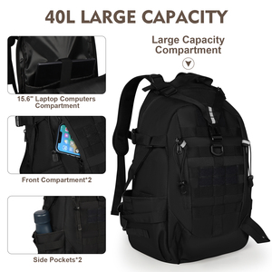 Mochila <span class=keywords><strong>de</strong></span> asalto táctico Adventure Hunting Paquete <span class=keywords><strong>de</strong></span> 40 <span class=keywords><strong>litros</strong></span> para hombres Bug Out Paquete <span class=keywords><strong>de</strong></span> 3 días para senderismo Camping Viajes Caza <span class=keywords><strong>Trekking</strong></span> - Product Image 2