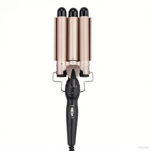Rizador de pelo eléctrico automático de 22 mm para rizos grandes, efecto de ondas de agua, con tres tubos para rizos en espiral - Product Image 5