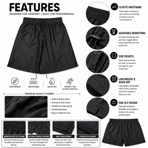 Custom Made 180 GSM Polyester Casual Windbreaker Shorts Hot Streetwear Style 100%Polyester Short For Sale New Short - Product Image 5