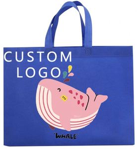 Bolsas de tela no tejida laminada personalizadas para compras de ropa en 3D, impresión personalizada de bolsos ecológicos - Product Image 1