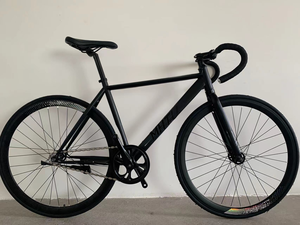 Vélo de course urbain 700C à vitesse unique, vélo à pignon fixe, cadre en acier, guidon en drop bar, vélo de route avec frein à pignon fixe - Product Image 4