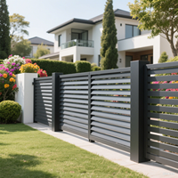 Panneaux de clôture de balcon de piscine personnalisés en alliage d'aluminium perforé pour la protection de la vie privée, revêtement poudré, lames verticales écologiques