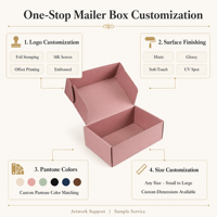 Boîte d'emballage de vêtements rose avec logo de marque personnalisé, boîte de luxe en carton recyclable, boîte d'expédition, boîte-cadeau en papier