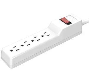 4 Outlets Extension Socket Power Strip, ETL Certified US Standard Power Bar with Extension Cord