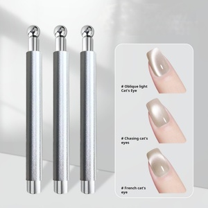 Outil magnétique circulaire à double tête épaissie et aimant puissant pour colle œil de chat - Product Image 1