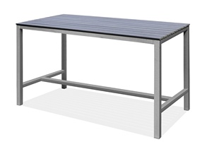 Tavern Terrace Restaurant Outdoor Garden Courtyard Aluminum Frame Combined Furniture <b>Plastic</b> Wood Dining <b>Table</b> - Product Image 6